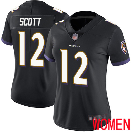 Baltimore Ravens Limited Black Women Jaleel Scott Alternate Jersey NFL Football 12 Vapor Untouchable